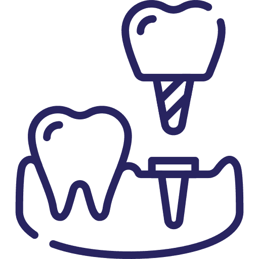 Dental check-up icon with tooth and dentist mirror